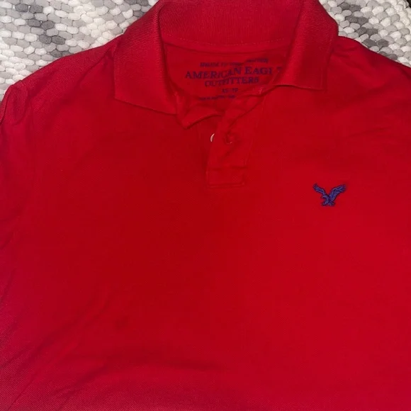 American Eagle Men’s Polo Shirts Size XS. Colors are Turquoise and Red. GUC - Picture 4 of 16